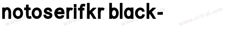 notoserifkr black字体转换
